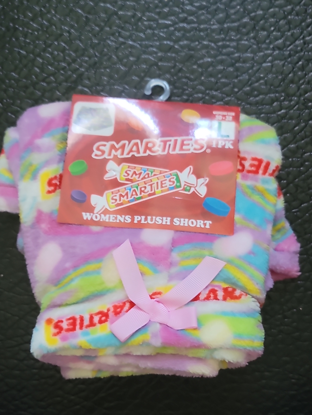 Smarties Rainbow Pink Candy Print Women's Plush Shorts
